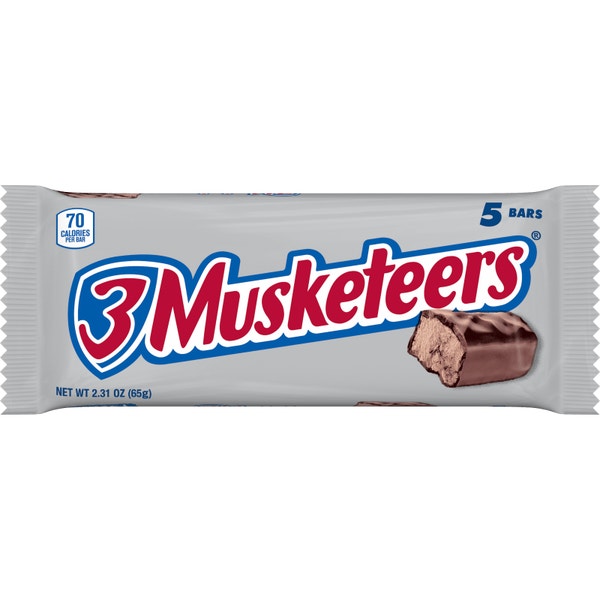 3 MUSKETEERS Fun Size Chocolate Candy Bars, 2.31 oz (Pack of 5)