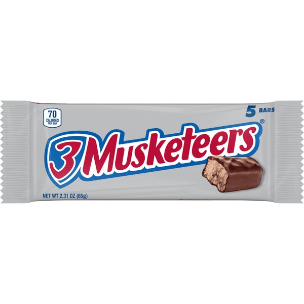3 MUSKETEERS Fun Size Chocolate Candy Bars, 2.31 oz (Pack of 5)