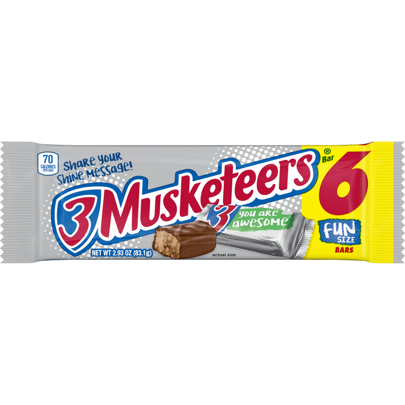 3 MUSKETEERS Fun Size Chocolate Candy Bars, 2.93 oz (Pack of 6) 3
